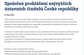 Společné prohlášení nejvyšších ústavních činitelů na základě právně nezávazného dokumentu?